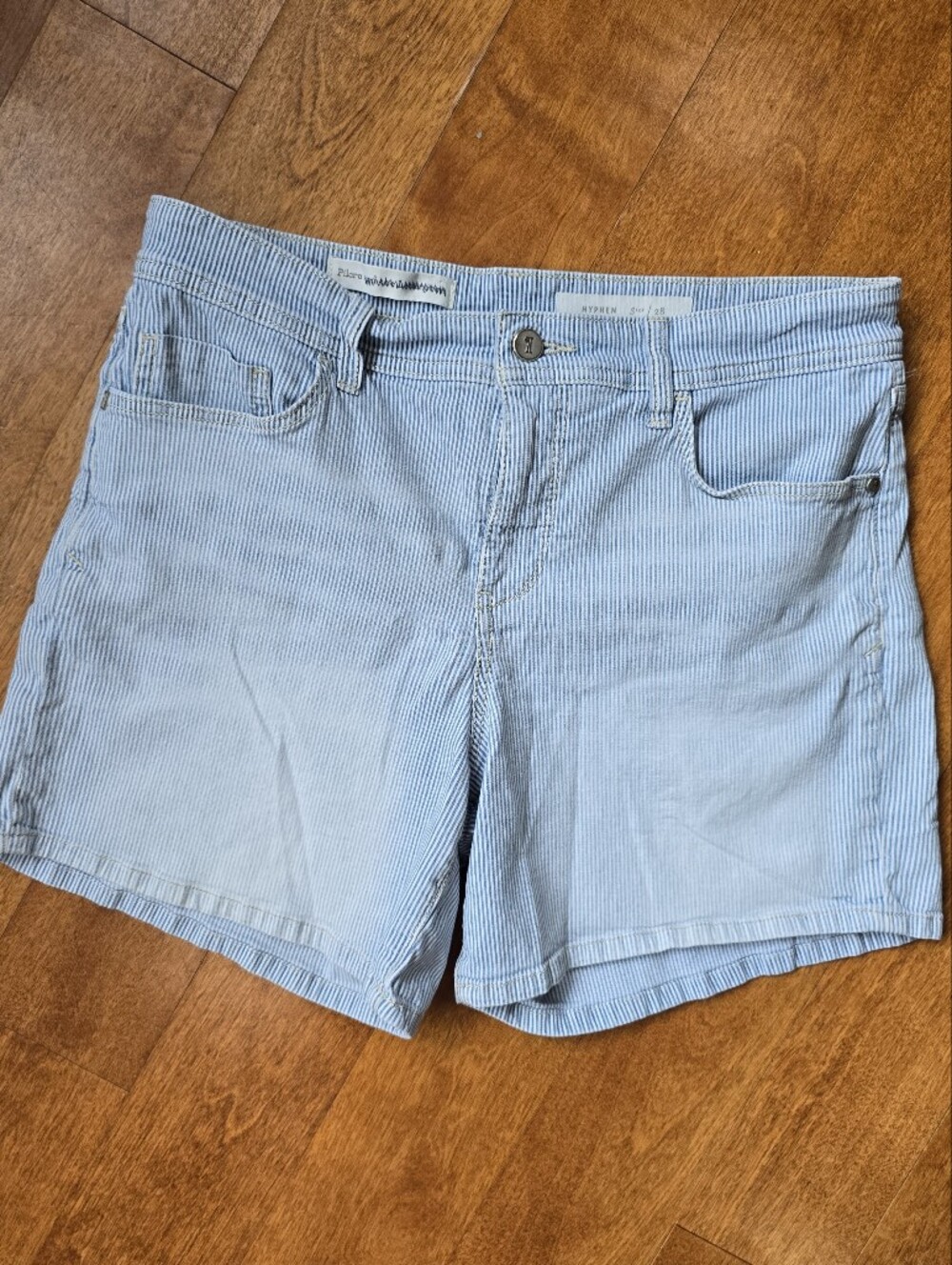 Anthropologie Pilcro and the Letterpress Hyphen seersucker cotton shorts size 28